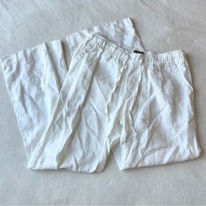 Vintage White Linen Pants